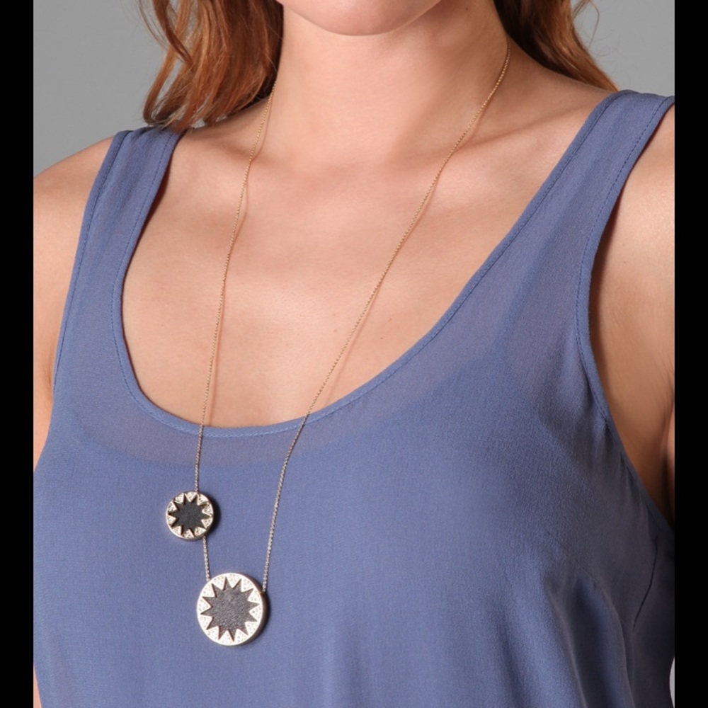 House of Harlow Double Sunburst Necklace